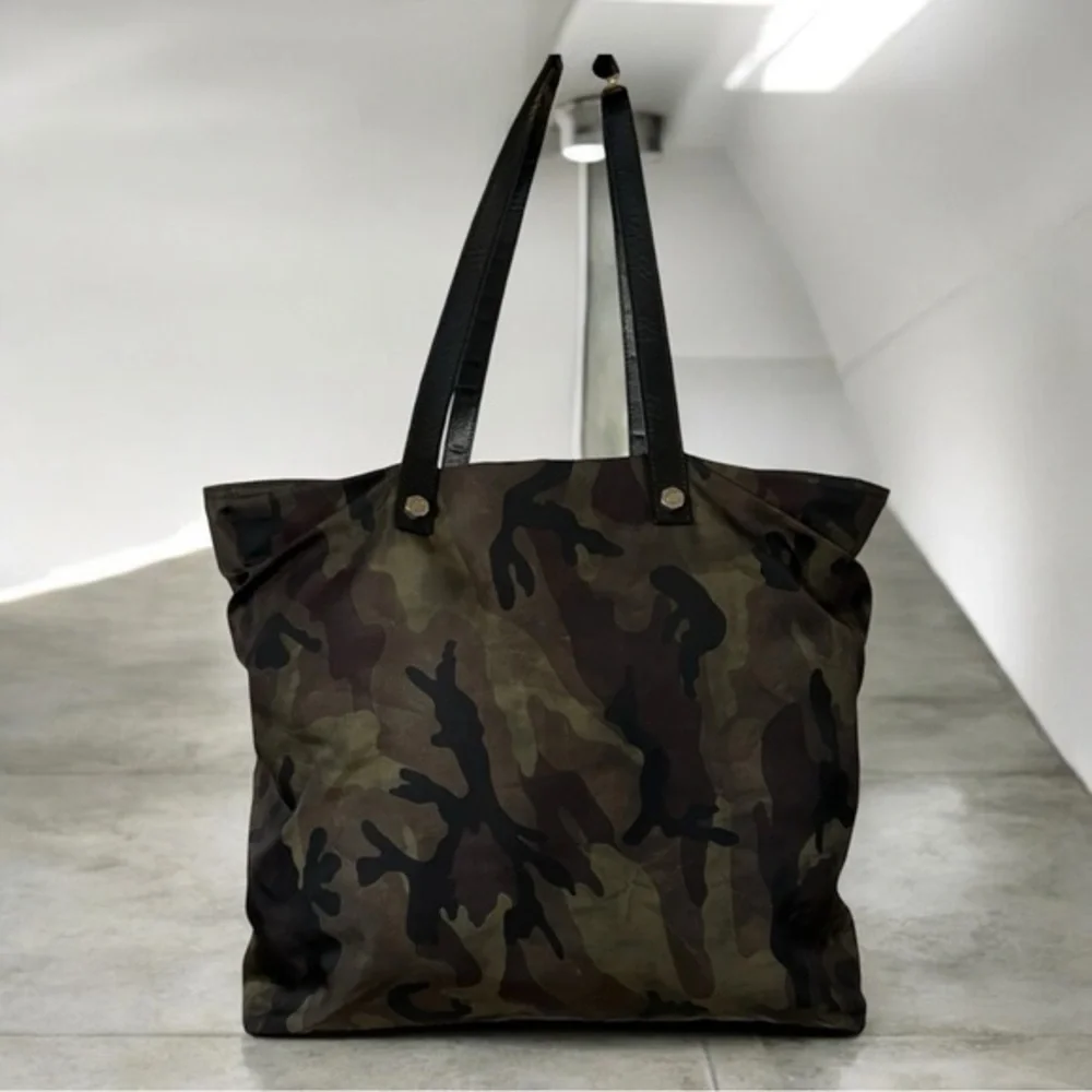 PRADA Nylon Tote Bag – Triangle Logo – Khaki Camouflage - Picture 6 of 16